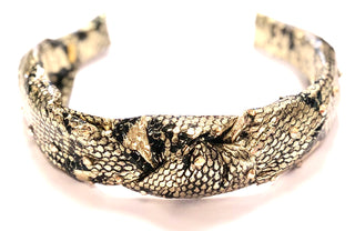 Bari Lynn Snakeskin Print Twist Knot Headband with Crystals, Bari Lynn, Animal Print Headband, Bari Lynn, Bari Lynn Animal Print, Bari Lynn Animal Print Headbands with Crystals, Bari Lynn Hea