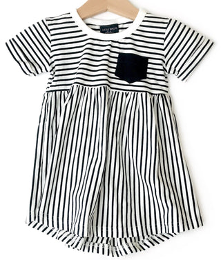 Little Bipsy Stripe Swoop Dress-Black, Little Bipsy Collection, Black Friday, Cyber Monday, Els PW 8258, End of Year, End of Year Sale, JAN23, Little Bipsy, Little Bipsy Collection, Little Bi