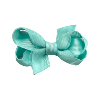 Tiny Overlay Grosgrain Bow on Clippie (30+ Colors), Wee Ones, cf-size-antique-white, cf-size-aqua, cf-size-black, cf-size-blue, cf-size-blue-vapor, cf-size-coral, cf-size-french-blue, cf-size