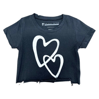 Prince Peter Tween Happy Hearts Distressed Crop Tee, Prince Peter Collection, Crop Tee, Distressed, Distressed Crop Tee, Dripping Star, Prince Peter, Prince Peter Collection, Prince Peter Twe