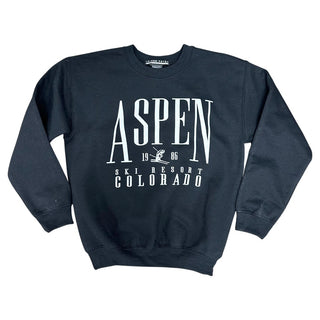 Prince Peter Aspen Ski Sweatshirt - Black, Prince Peter Collection, Aspen, cf-size-large-10, cf-type-sweatshirt, cf-vendor-prince-peter-collection, Prince Peter, Prince Peter Collection, Prin