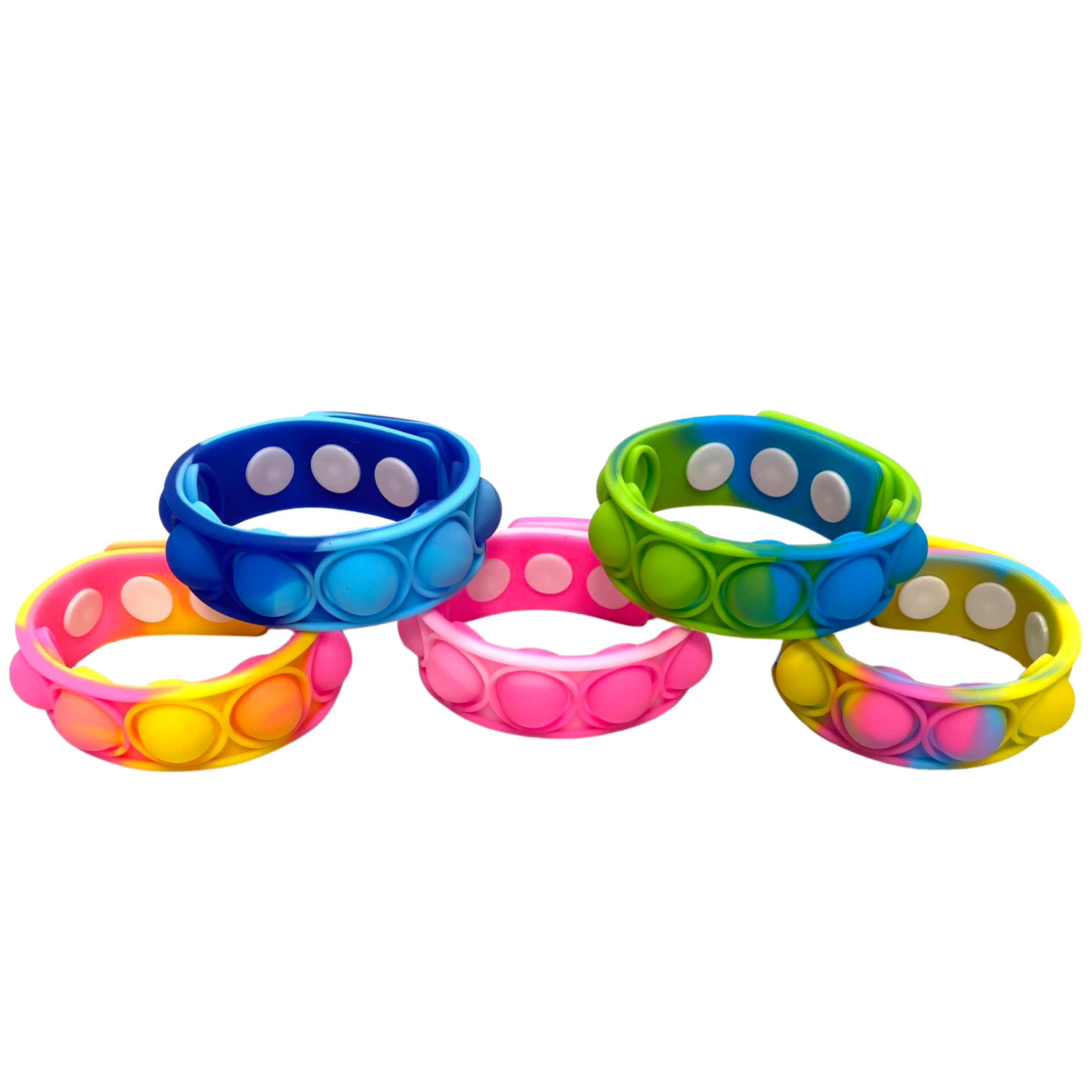 5 Pack Pop It Fidget Bracelet 