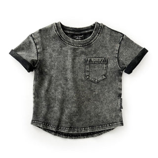 Little Bipsy Acid Wash Tee - Charcoal, Little Bipsy Collection, Acid Wash Tee, Baja Collection, cf-size-0-3-months, cf-type-tee, cf-vendor-little-bipsy-collection, Charcoal, LBSS23, Little Bi