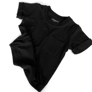 Little Bipsy Bamboo Pocket Tee - Black, Little Bipsy Collection, Bamboo Pcket Tee, Bamboo Pocket Tee, CM22, JAN23, Little Bipsy, Little Bipsy Bamboo Pocket Tee, Little Bipsy Bamboo Pocket Tee