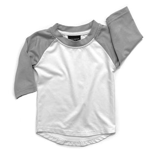 Little Bipsy Bamboo Baseball Tee - Grey, Little Bipsy Collection, CM22, JAN23, Little Bipsy, Little Bipsy Bamboo Baseball Tee, Little Bipsy Bamboo Baseball Tee - Grey, Little Bipsy Baseball T