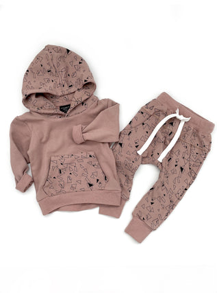 Little Bipsy Triangle Hoodie - Cinnamon, Little Bipsy Collection, cf-size-3-6-months, cf-type-pullover, cf-vendor-little-bipsy-collection, CM22, JAN23, Little Bipsy, Little Bipsy Cinnamon, Li