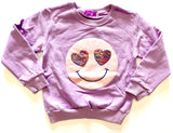 Sparkle by Stoopher Smiley Sweatshirt, Sparkle by Stoopher, Els PW 5060, Heart, Sequin Heart, Smiley Face Sweatshirt, Sparkle by Stoopher, Sparkle by Stoopher Smiley Face, Sparkle by Stoopher