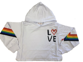 Tweenstyle by Stoopher Rainbow Love Hoodie, Tweenstyle, cf-size-12, cf-size-5-6, cf-size-6, cf-type-sweatshirt, cf-vendor-tweenstyle, CM22, Rainbow, Rainbow Love, Rainbow Love Hoodie, Sparkle