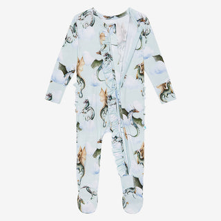 Posh Peanut Percy Ruffled Zippered Footie, Posh Peanut, cf-size-6-9-months, cf-type-footie, cf-vendor-posh-peanut, Percy, Posh Peanut, Posh Peanut Fall 2021, Posh Peanut Footie, Posh Peanut F