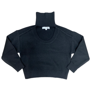 Central Park West Marti Neck Cutout Turtleneck - Black, Central Park West Kids, Central Park West Kids, Central Parke West, cf-size-large-12, cf-size-medium-10, cf-size-xlarge-14-16, cf-type-