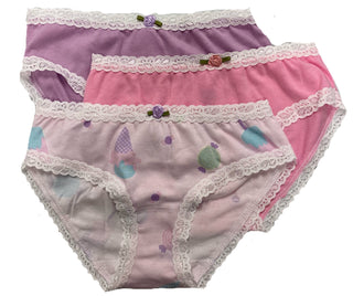 Esme Blush Ice Cream 3pc Panty Set, Esme, Cyber Monday, Els PW 8598, esme, Esme Blush Ice Cream, Esme Blush Ice Cream 3pc Panty Set, Esme Ice Cream, esme Panty Set, girls underwear, Made in t