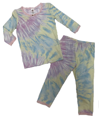 Esme Shimmer Pastel Tie Dye 3/4 Sleeve Top & Legging Set, Esme, Esme, esme pajama set, Esme Pajamas, Esme Shimmer, Esme Shimmer Pajama Set, Esme Shimmer Pastel Tie Dye, Esme Shimmer Pastel Ti