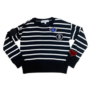 Central Park West Lucky Patches Pullover - Stripe, Central Park West Kids, Central Park West Hoodie, Central Park West Kids, Central Parke West, cf-size-medium-10, cf-type-shirts-&-tops, cf-v