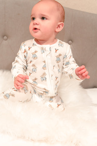 Two Peas Clothing Benny Bunny Convertible Romper, Two Peas Clothing Co, Benny Bunny, CM22, Convertible Romper, Easter, Easter Footie, Easter Pajamas, Footie, Two Peas Clothing, Romper - Basic