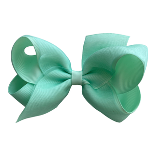 Medium Overlay Grosgrain Bow on Clippie (55+ Colors), Wee Ones, cf-size-antique-white, cf-size-aqua, cf-size-black, cf-size-blue-vapor, cf-size-charcoal, cf-size-coffee, cf-size-colonial-rose