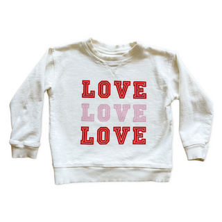 Brokedown Clothing Kids Love Love Love Sweatshirt, Brokedown Clothing, Brokedown Clothing, Brokedown Clothing Heart Sweatshirt, Brokedown Clothing Kids Heart Sweatshirt, Brokedown Clothing Va