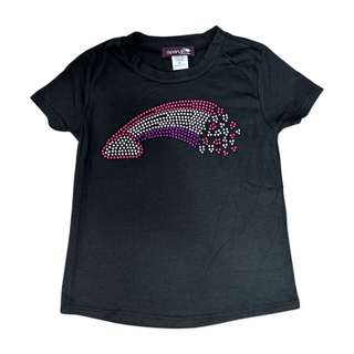 Sparkle by Stoopher Love Rainbow Black Tee, Tweenstyle, cf-size-5, cf-size-6, cf-type-top, cf-vendor-tweenstyle, Heart, Love Rainbow, Rainbow, Rainbow Hearts, Sparkle by Stoopher, Tweenstyle,