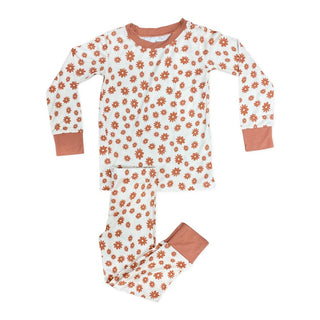 In My Jammers Terracotta Floral L/S 2pc PJ Set, In My Jammers, Bamboo, Bamboo Pajamas, cf-size-3t, cf-size-4t, cf-size-5t, cf-size-6t, cf-type-pajamas, cf-vendor-in-my-jammers, Flowers, In My