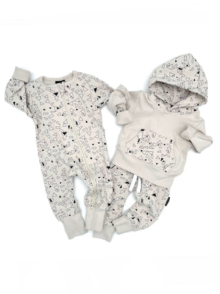 Little Bipsy Triangle Hoodie - Almond, Little Bipsy Collection, cf-size-3-6-months, cf-type-pullover, cf-vendor-little-bipsy-collection, CM22, JAN23, Little Bipsy, Little Bipsy Almond, Little