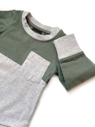 Little Bipsy Block Pocket L/S Tee - Forest Green, Little Bipsy Collection, CM22, JAN23, Little Bipsy, Little Bipsy Block Pocket L/S Tee, Little Bipsy Fall 2021, Little Bipsy Forest Green, Lit