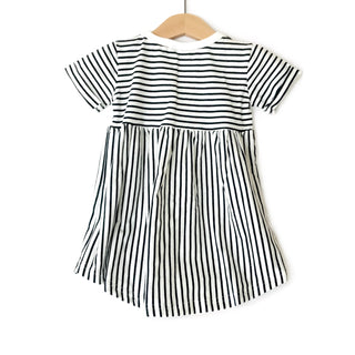 Little Bipsy Stripe Swoop Dress-Black, Little Bipsy Collection, Black Friday, Cyber Monday, Els PW 8258, End of Year, End of Year Sale, JAN23, Little Bipsy, Little Bipsy Collection, Little Bi