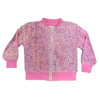 Mila & Rose Bubblegum Sequin Jacket, Mila & Rose, Bubblegum Pink Sequin, Jacket, Little Girls Clothing, Mila & Rose, Mila & Rose Bubblegum Sequin Jacket, Mila & Rose Hot Pink Sequin Jacket, M