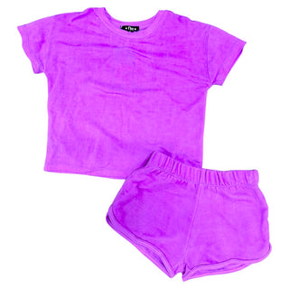 FBZ Solid Neon Purple S/S Tee, Flowers By Zoe, cf-size-4, cf-size-5, cf-type-shirts-&-tops, cf-vendor-flowers-by-zoe, FBZ, Flowers By Zoe, Global Love, Neon Purple, Top, Shirts & Tops - Basic