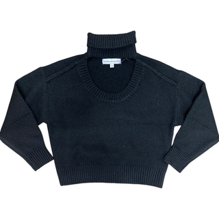 Central Park West Marti Neck Cutout Turtleneck - Black, Central Park West Kids, Central Park West Kids, Central Parke West, cf-size-large-12, cf-size-medium-10, cf-size-xlarge-14-16, cf-type-