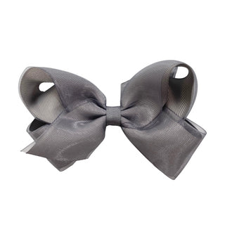 Medium Overlay Grosgrain Bow on Clippie (55+ Colors), Wee Ones, cf-size-antique-white, cf-size-aqua, cf-size-black, cf-size-blue-vapor, cf-size-charcoal, cf-size-coffee, cf-size-colonial-rose