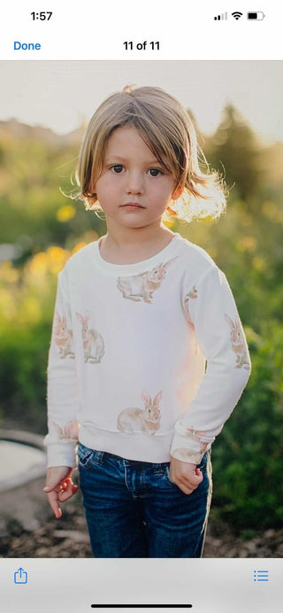 Brokedown Clothing Kid's Bunny Sweatshirt, Brokedown Clothing, Brokedown Clothing, Brokedown Clothing Bunny, Brokedown Clothing Easter, Brokedown Clothing Easter Tee, Brokedown Clothing Kid's