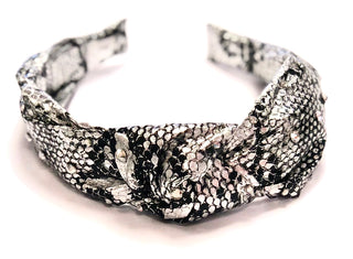 Bari Lynn Snakeskin Print Twist Knot Headband with Crystals, Bari Lynn, Animal Print Headband, Bari Lynn, Bari Lynn Animal Print, Bari Lynn Animal Print Headbands with Crystals, Bari Lynn Hea