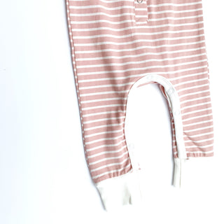 Little Bipsy Stripe Sleeveless Snap Romper-Blush & White, Little Bipsy Collection, Black Friday, CM22, Cyber Monday, Els PW 5060, Els PW 8258, End of Year, End of Year Sale, JAN23, Little Bip