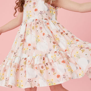 Pink Chicken Girls Judith Dress - Rabbit Garden, Pink Chicken, Big Girls Clothing, Dress, Dress for Girls, Dresses for Girls, Easter, Easter Dress, Girls Judith Dress, Little Girls Clothing, 