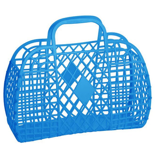 Sun Jellies Large Retro Basket - Royal Blue, Sun Jellies, Blue, cf-type-bag, cf-vendor-sun-jellies, Jelly Bag, Royal Blue, Sun Jeliies Royal Blue, Sun Jellies, Sun Jellies Bag, Sun Jellies La