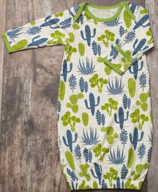 Bestaroo Blue & Green Cactus Gown, Bestaroo, Baby Shower Gift, Bestaroo, Bestaroo Blanket, Bestaroo Cactus, Boy Baby Shower Gift, Cactus, Cactus Gown, CM22, Gowns, Layette Gown, Layette Gown 