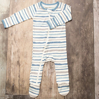 Bestaroo Blue Stripes Footie, Bestaroo, Baby Shower, Baby Shower Gift, Besatroo Footie, Bestaroo, Bestaroo Blue Stripes, Bestroo Blue Stripe Footie, Blue Stripes, Boy Baby Shower Gift, CM22, 