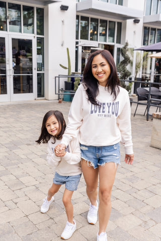 Le La Lo Love You Chenille Sweatshirt - Mini, LE LA LO, LE LA LO, Love You Chenille Sweatshirt, Matching Mommy and Me, Mommy & Me LE LA LO, Mommy + Me, Mommy + Me Sweatshirt, Mommy and Me, Mo