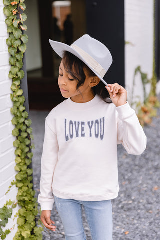 Le La Lo Love You Chenille Sweatshirt - Mini, LE LA LO, LE LA LO, Love You Chenille Sweatshirt, Matching Mommy and Me, Mommy & Me LE LA LO, Mommy + Me, Mommy + Me Sweatshirt, Mommy and Me, Mo