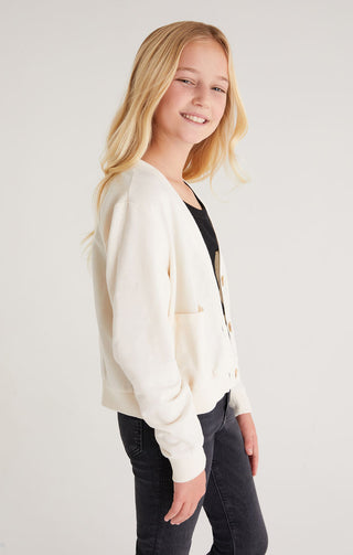 Z Supply Girls Arbor Cardigan - Sandstone, Z Supply, Cardigan, cf-size-large-12-14, cf-size-medium-10-12, cf-type-cardigan, cf-vendor-z-supply, JAN23, Top, Tween Girl, tween girls, Tween Girl