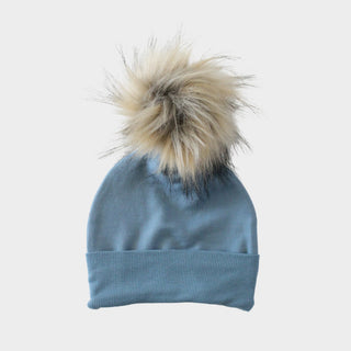 Babysprouts Pom Hat in Slate Blue, Babysprouts, Babysprouts, Babysprouts Beanie, Babysprouts Pom Hat, Beanie, Beanie hat, cf-size-0-3-months, cf-size-1-3y, cf-size-3-6-months, cf-size-4-6y, c