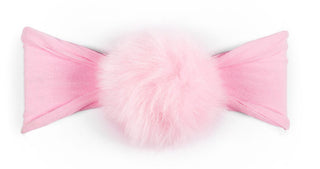 Baby Bling Fur Pom Headband-Pink, Baby Bling, Baby Bling, Baby Bling Bows, Baby Bling Fur Pom Headband, Baby Bling Headband, Baby Bling Headbands, Baby Bling Holiday 2020, Baby Bling Rabbit F