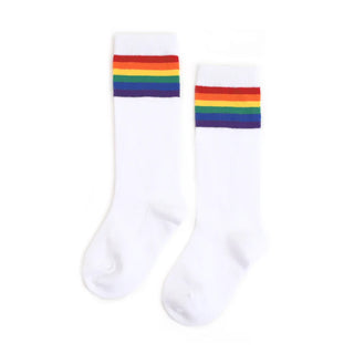 Little Stocking Co Knee High Socks - Rainbow Stripe, Little Stocking Co, Cable Knit Knee High, Cable Knit Knee High Socks, cf-size-6-18-months, cf-type-knee-high-socks, cf-vendor-little-stock