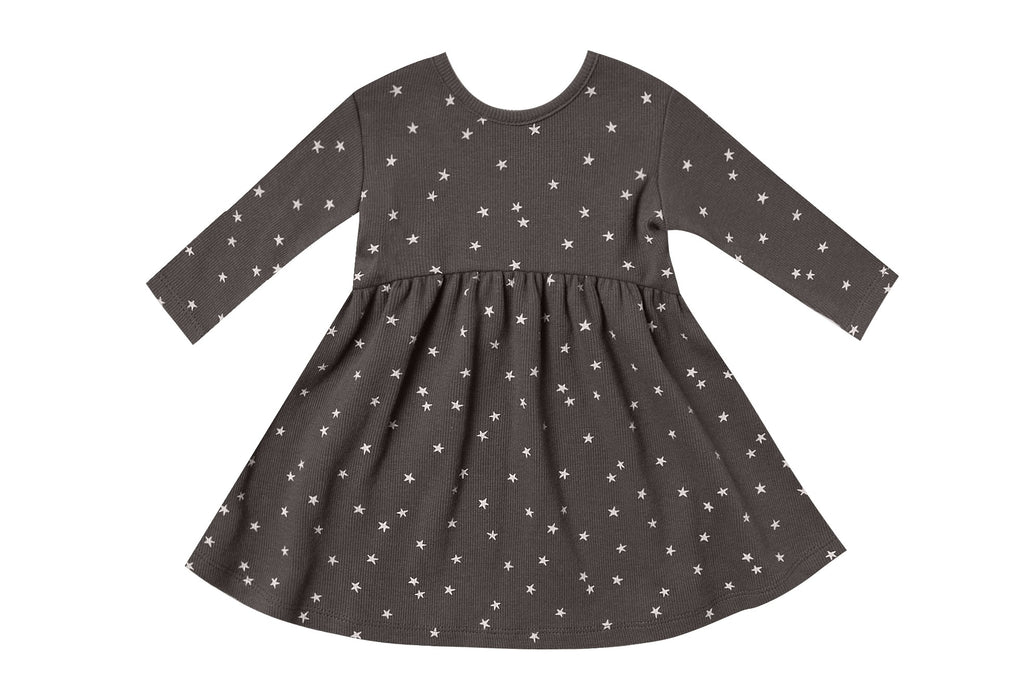 Quincy Mae Long Sleeve Ribbed Dress-Coal – Basically Bows & Bowties