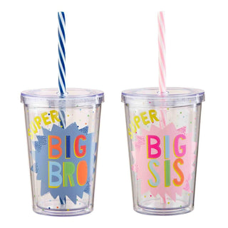 Mud Pie Big Sibling Tumbler with Straw, Mud Pie, Big Brother, Big Brother Cup, Big Sibling Tumbler with Straw, Big Sister, Big Sister Cup, cf-type-cup, cf-vendor-mud-pie, JAN23, Mud Pie, Mud 