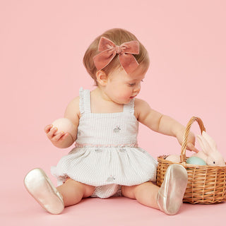 Pink Chicken Baby Girls Sierra Bubble - Bunny Embroidery, Pink Chicken, Baby Girls Sierra Bubble, Bubble, bubble romper, Bunny Embroidery, cf-size-0-3-months, cf-type-dress, cf-vendor-pink-ch