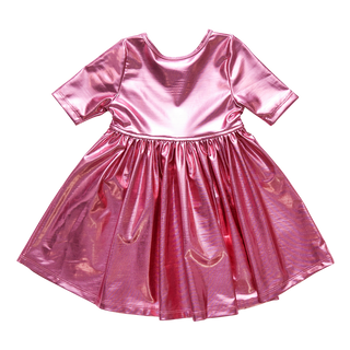 Pink Chicken Steph Dress - Pink Lame, Pink Chicken, Big Girls Clothing, cf-size-2y, cf-type-dress, cf-vendor-pink-chicken, Dress, Dress for Girls, Dresses for Girls, Little Girls Clothing, Li