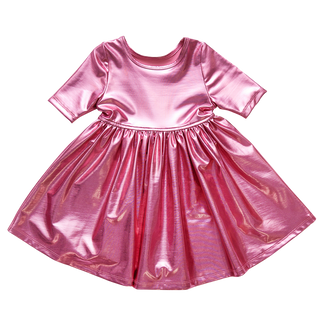 Pink Chicken Steph Dress - Pink Lame, Pink Chicken, Big Girls Clothing, cf-size-2y, cf-type-dress, cf-vendor-pink-chicken, Dress, Dress for Girls, Dresses for Girls, Little Girls Clothing, Li