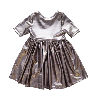 Pink Chicken Steph Dress - Silver Lame, Pink Chicken, Big Girls Clothing, cf-size-10y, cf-size-2y, cf-size-3y, cf-type-dress, cf-vendor-pink-chicken, Dress, Dress for Girls, Dresses for Girls