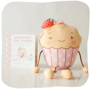 Snuggle Muffins Stephie Strawberry Book & Snuggler Set, Snuggle Muffins, Book & Snuggler Set, Snuggle Muffins, Stephie Strawberry, Stuffed Animal, Toys, Stuffed Animal - Basically Bows & Bowt