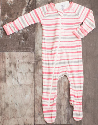 Bestaroo Stripes Pink Footie w/Zipper, Bestaroo, Besta  roo, Bestaroo, Bestaroo Footie, Bestaroo Footie with Zipper, Bestaroo Pajamas, Bestaroo Pink Stripes, Bestaroo Stripe Pink, Bestaroo St